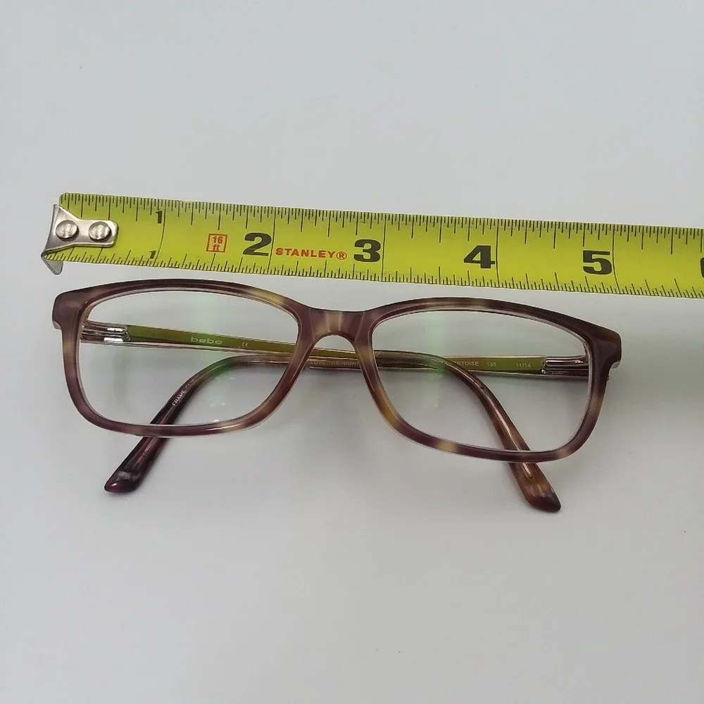 Bebe Tortoise Eyeglasses *Frames ONLY*‎ Rectangular Full Rim Designer Glasses